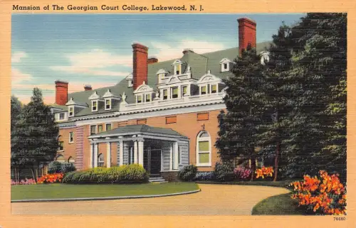 A849 US New Jersey Lakewood Mansion of Georgian Cour College Vintage Postkarte
