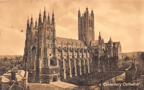 A852 England Canterbury Cathedral 1913 Vintage Postkarte