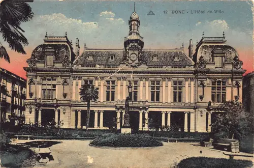 A852 Frankreich Bone Hotel de Ville Rathaus Vintage Postkarte