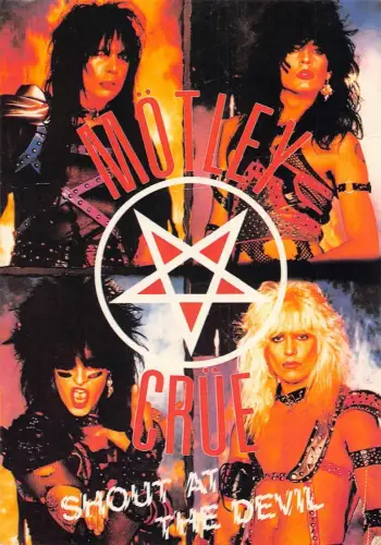 L288 Musik Band Rock 1987 Motley Crue Shout at the Devil Postkarte
