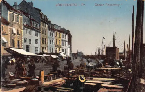 L087 Deutschland Königsberg i Pr Oberer Fischmarkt Fischmarkt Vintage AK