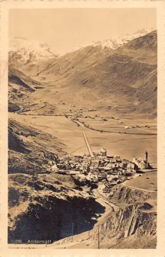 A042 Schweiz 1912 Andermatt gegen die Furka Berg Vintage Postkarte