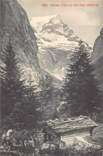 A042 Schweiz Bergschalen Uelialp 1101m Toedi 3623m Vintage Postkarte