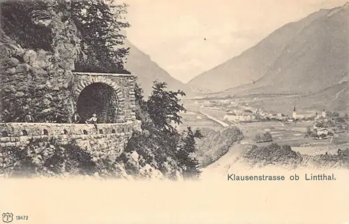 A040 Schweiz Klausenstrasse ob Lintthal alte Postkarte