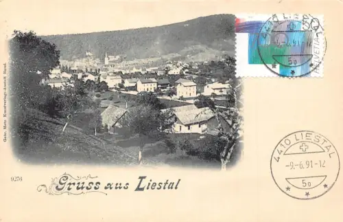 L300 Schweiz Gruss aus Liestal Vintage Postkarte