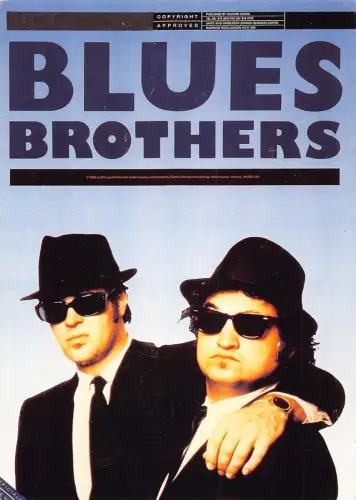 L291 Filmplakat Album Blues Bruder Dan Aykroyd John Belushi Schauspieler Postkarte