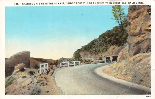 A855 US California Granite Gate Near the Summit Ridge Route Los Angeles Postkarte