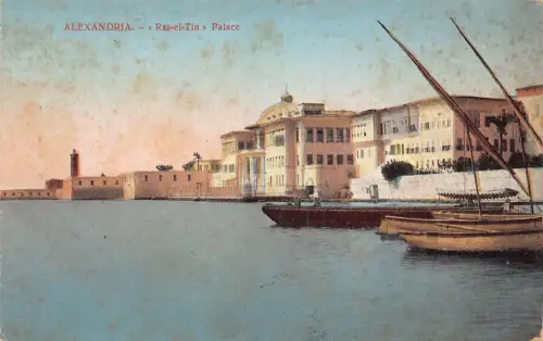 A857 Ägypten Alexandria Ras-el-tin Palast Vintage Postkarte