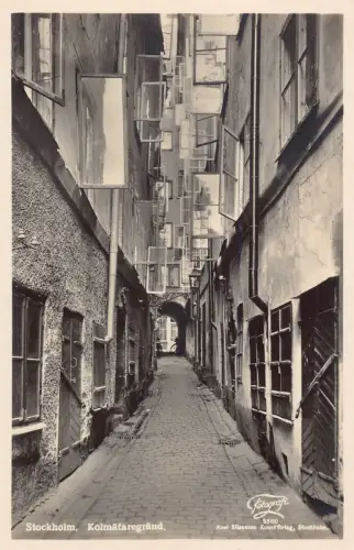 A857 Schweden Stolckholm Kolmaetaregraend Straße RPPC Vintage Postkarte