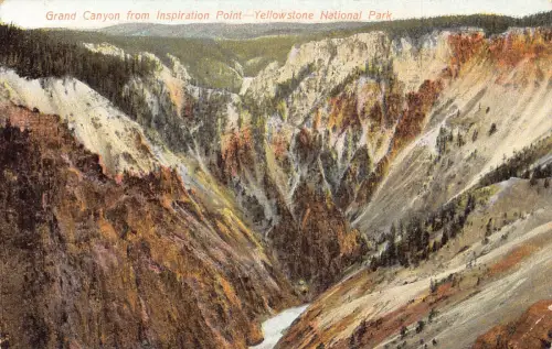 A861 US Grand Canyon vom Inspiration Point Yellowstone Nationalpark Postkarte