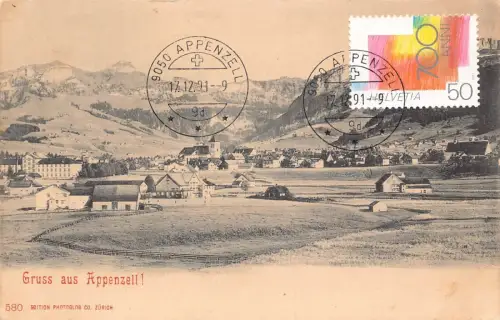 L297 Schweiz Gruss aus Appenzell ! alte Postkarte