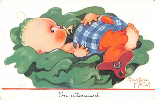 Kinder Baby Junge Wurm Kohl En Begleiter Kunst Beatrice Holzhammer Postkarte B930