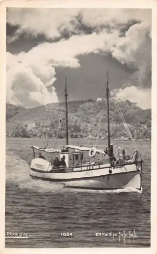 B602 Australien Pegasus Motorboot RPPC Vintage Postkarte