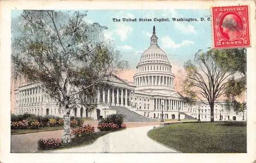 L137 USA 1922 The Capitol Washington DC Vintage Postkarte