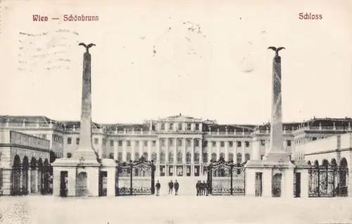 A239 Österreich 1912 Wien Wien Schloss Schönbrunn Vintage Postkarte