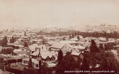 Südafrika Johannesburg von Doornfontein RPPC Postkarte B932