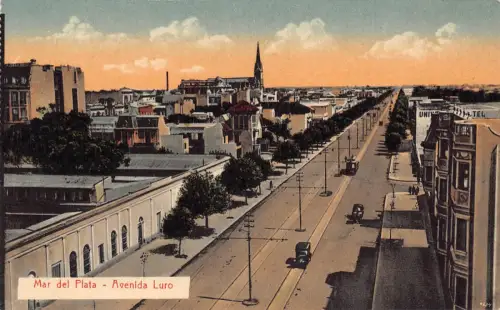 Argentinien Mar del Plata Avenida Luro Vintage Postkarte B933