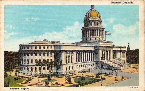 Kuba Habana Havanna Kapitol Vintage Postkarte B933