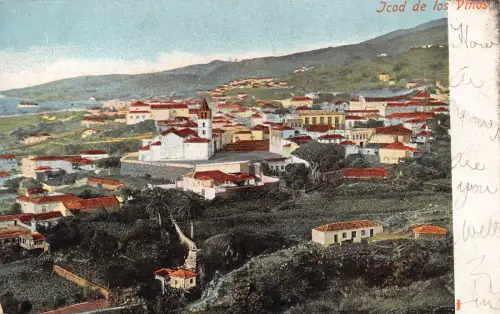 Spanien Icod de los Vinos Gesamtansicht Vintage Postkarte B933