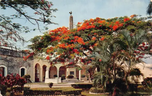 A865 Panama schöne Plaza de Francia Panama City Vintage Postkarte
