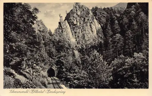 A243 Deutschland Schwarzwald Höellental Hirschspring Eisenbahntunnel Vintage Postkarte