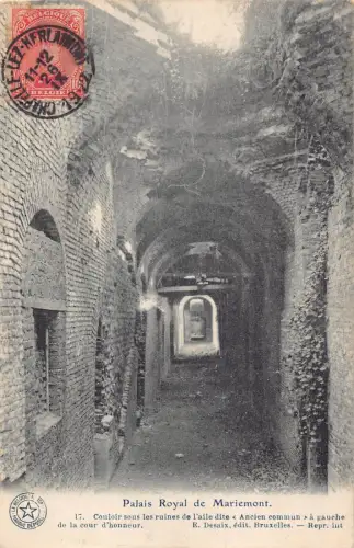 L135 Belgien 1922 Königspalast Mariemont Couloir sous les ruines Postkarte