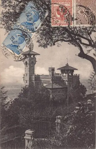 L140 Italien 1922 Genua Castello Schloss Bruzzo Vintage Postkarte