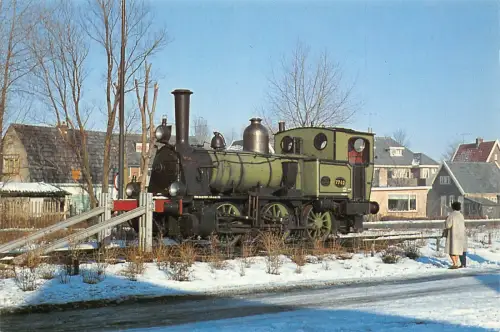 Transport 1963 NS 7742 Lok Alkmaar-Bergen aan Zee Vintage Postkarte