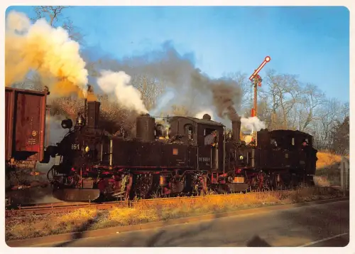 Deutsche Transport Dampflokomotive in Bf Oschatz Vintage Postkarte