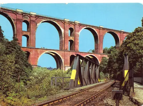 Deutschland Höllental im Schwarzwald Eisenbahn Ravenna Viadukt Zug RPPC Postkarte