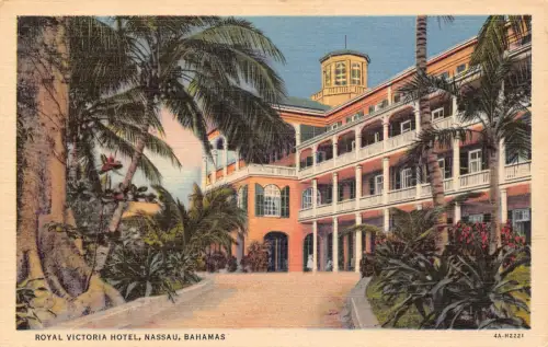 A865 Bahamas Royal Victoria Hotel Nassau Vintage Postkarte