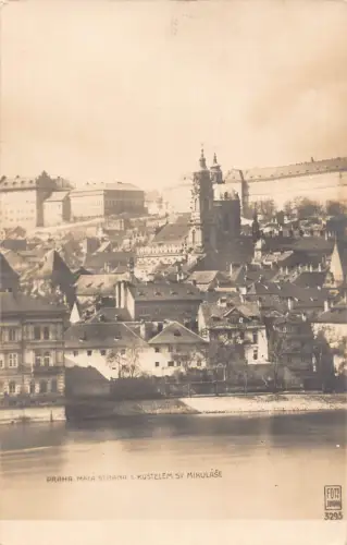 A867 Tschechien Praha Prag Mala Strana Kostelem Mikulase Schloss RPPC Postkarte