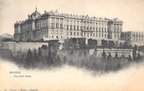 A868 Spanien Madrid Palacio Real Palace Vintage Postkarte