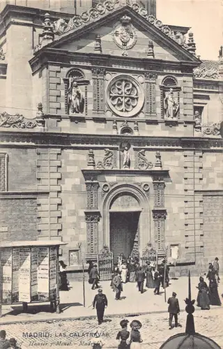 A869 Spanien Madrid Las Calatravas Kirche Vintage Postkarte