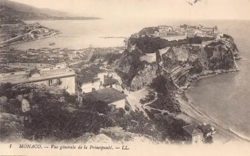 A870 Monaco Vue Generale de Principaute Gesamtansicht Postkarte
