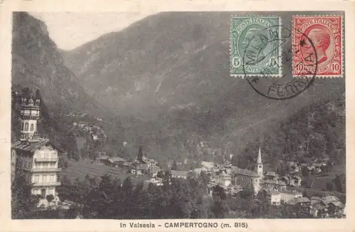L140 Italien 1922 In Valsesia Campertogno Berg Vintage Postkarte