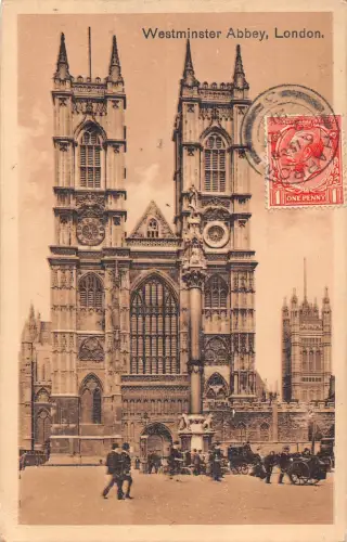 L138 Großbritannien 1921 London Westminster Abbey Vintage Postkarte