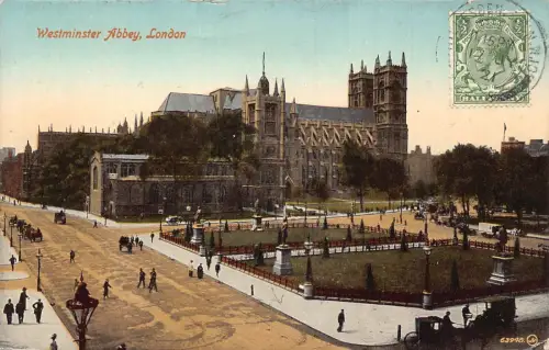 L138 Großbritannien 1921 Westminster Abbey London Vintage Postkarte