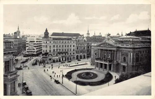L067 Tschechien Brünn 1937 Theater Vintage Postkarte