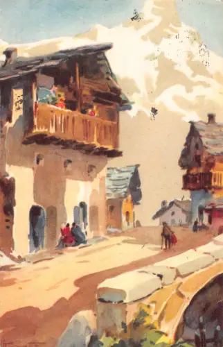 B149 Italien Kunst Napoli Neapel Stadtrand Straße 1955 Vintage Postkarte