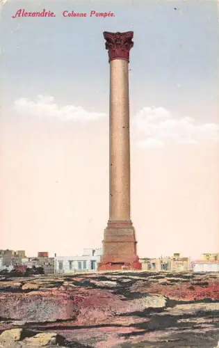 B140 Ägypten Alexandria Colonne Pompee Säule Vintage Postkarte