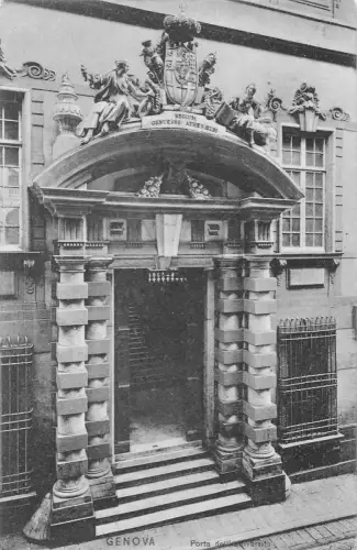 B148 Italien Genua Genua Porta dell Universita Universität Postkarte