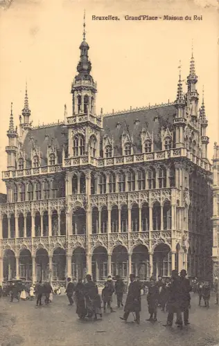 B138 Belgien Bruxelles Brüssel Grand Place Maison du Roi Vintage Postkarte