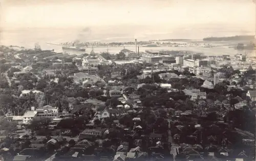 B139 US Hawaii Honolulu General View RPPC Vintage Postkarte