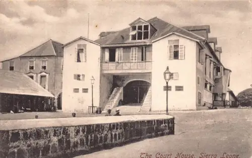 L549 Sierra Leone Freetown The Court House Vintage Postkarte