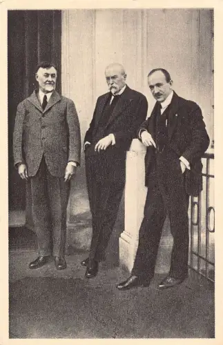 B140 Tschechoslowakischer Präsident Tomas Masaryk Minister Benes Herr Crane Postkarte