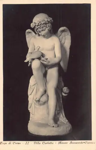 B146 Fine Art Skulptur Lago di Como Amore Innocente Canova Engel Postkarte