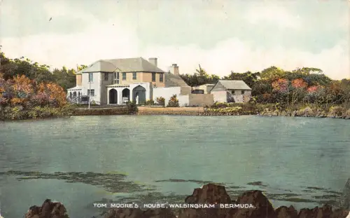 B160 Bermuda Tom Moore's House Walshingham Vintage Postkarte