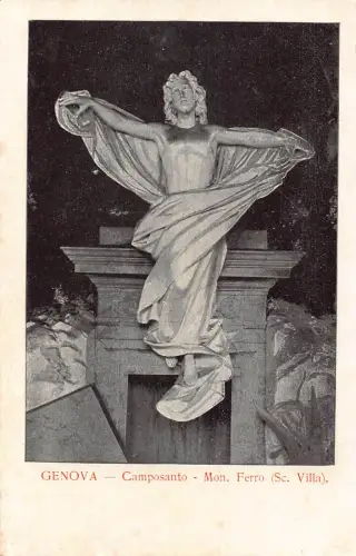 B148 Fine Art Genua Genua Compasanto Mon Ferro Jesus Christus Skulptur Postkarte