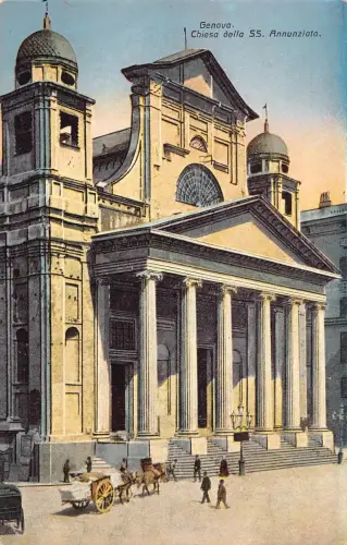 B147 Italien Genua Genua Chiesa della SS Annunziata Kirche Postkarte